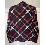 Ann Taylor  Loft Womens XS Blouse Button Down Pussy Bow Long Sleeve Plaid Photo 1