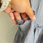 Farrow Dress Bohemian Distressed Raw Hem Prairie Whisical Dress Medium Blue Photo 6