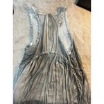 POL  Women's Sleeveless Babydoll Dress Blue Crochet Detail Size Standard S Photo 6