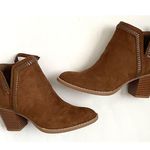 Dolce Vita Heeled Pointed Toe Suede Western Bootie Brown Tan Size 8 NEW Photo 4