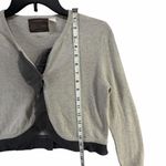Anthropologie Guinevere Cardigan Sweater S Gray Wool Rabbit Ruffle Trim Coquette Photo 8