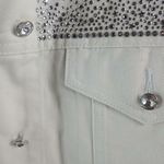 Christine Alexander S White Crystals Jeans Jacket Silver Photo 5
