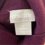 Chico's Boysenberry Cashmere Blend Sharkbite Hem Layering Turtleneck Photo 3