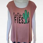 Altar'd State Pink Let's Fiest Catus Graphic Tee Size Medium Photo 1