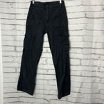 American Eagle  Baggy Cargo Pants Jogger Black Women’s 6 Utility Straight Leg Y2K Photo 7