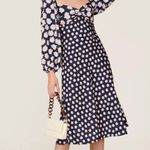 New! Sachin & Babi Melody Floral Crepe Midi Dress Sz‎ 10 $425 Blue Photo 0