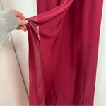 Weddington Way  Burgundy Satin Sleeveless Bridesmaid Maxi Dress Womens 6 Formal Photo 2