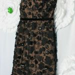 For Love & Lemons Beatrice Strappy Mini Dress Black Floral Sequin Size Medium Photo 3