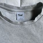 Aritzia  TNA HomeStretch™ Rib Crew Waist T-Shirt Cropped Heather Cloud White size Small Photo 1