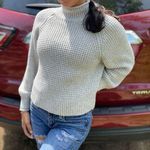 American Eagle Grey Turtleneck Knit Sweater Photo 0