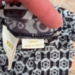 Maeve  MOCK NECK SHEER GEO FLORAL PRINT RUCHED SLEEVE TOP Photo 3