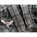 Academia Checkered Sleeveless FrontButton Up Jumpsuit Gray Culotte Fit Women’s S Photo 9