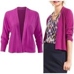 CAbi  Portico raspberry pink S colorful cropped cardigan Photo 1