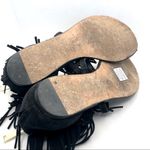 Diane Von Furstenberg  "PALOMA" BLACK SUEDE FRINGE THONG SANDALS (6/6.5) Photo 7