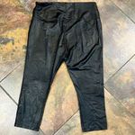 Rachel Zoe  Tummy Control Black Faux Leather High Waisted Cropped Leggings 2X Photo 4