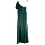 Lulus NWT Revel in the Moment Emerald Green One-Shoulder Maxi Dress Size Medium Photo 4
