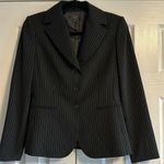 Tahari ASL Women’s Petite Becca Black with White Pink Stripes Blazer Size 4P Photo 0