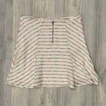 Maeve  Anthropologie Lucaya Tweed Twirl Swing Ivory Gold Stitch Skirt Size 12 USA Photo 4