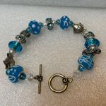 Ocean Theme Beaded Ocean Creatures Toggle Clasp Bracelet Blue Photo 1