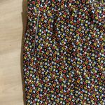 LE LIS COLLECTION Floral Print A Line Skirt Womens Zip Pockets Black Multi Color Size M Photo 7