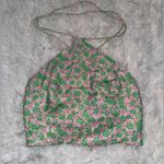 ZARA  floral halter crop top tie back Photo 1