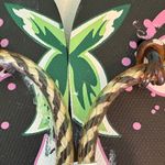 Floral Black Flip Flops Size 5 Photo 1