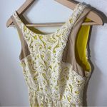 Greylin Anthropologie Valencia Lace Fit and Flare Yellow and White Cotton Dress Photo 4