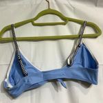 Lemlem  Sky Blue Lena Tie Front Bikini Top Sz XS NWT Photo 5