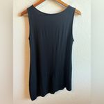 Eileen Fisher  Black Asymmetrical Sleeveless Blouse Size Small Photo 1