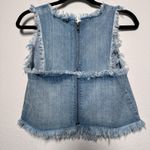 Pistola P5283 Chambray Sleeveless Top Frayed Hem Dancing Days – Small Photo 2