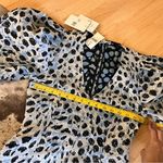 Ganni NWT Jacquard V-Neck Puff Sleeve Blouse in Leopard Print Size 34 XS Photo 7