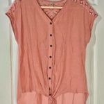 Dusty pink lightweight button up shirt Size L Photo 0