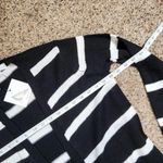 BB Dakota Cardigan Sweater Womens Size Large Black White Striped Long Pockets XS Photo 6
