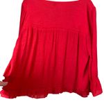 Zac and Rachel Red/Orange Blouson Peasant Boho Blouse Size Medium Photo 7