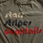 Grayson Threads womens red white blue Gray Tee with star stripes cocktail saying Photo 2