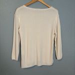 Bogner Women's Cream Viscose Silk Knit Round Neck Sweater‎ 10 Ski Minimal Preppy Photo 6