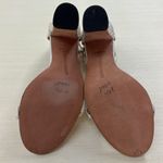 Rebecca Minkoff Women's Shoes Sz 6.5 Block Heel Leather White Black Bark Strappy Photo 6