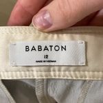 Babaton Aritzia Adrian faux leather high waisted shorts in sand white size 12 Photo 8