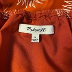 Madewell  Red Palm Print Ruffle Off Shoulder Silk Mini Dress Size M‎ Classic Photo 1