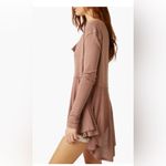 Free People  Clover Long Sleeve Babydoll Dress in Antique Oak Size Small NWT Photo 2