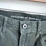 Articles of Society | Dark Green Ankle Skinny Jeans Raw Hem High Rise | Size 28 Photo 2