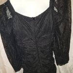 ZARA  black draped lace longsleeve mini dress small nwt Photo 3
