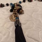 ALDO Signed Long Multi Color Costume Necklace Tassel - Adjustable Length Photo 8