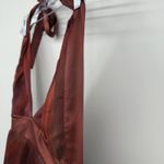 BCBGMAXAZRIA BCBG Generation Red Multi Halter Dress Pleated Mini Cocktail Size 4 Photo 5