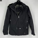 FERA‎ Noir Black Thermolite black hooded coat size 8 medium Black Photo 0