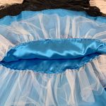 Blondie Nites Turquoise Black Lace Overlay Formal Party Dress Size 9 Made in USA Photo 9