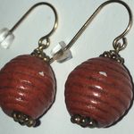 Gold Filled Dainty Dangling Brown Boho Pierced Earrings Photo 5