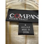 Ellen Tracy  Vintage Silk Blouse‎ Women's Size 6 Yellow Plaid Long Sleeve Photo 4