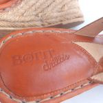 Born Drilles Leather Wedge Sandals-Size 8-Flower-Jute Covered Heel-Boho-Open Toe Photo 6