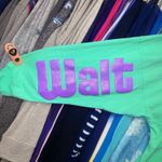 Disney parks teal / sea foam green & purple glitter large print spirit jersey L Photo 2